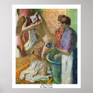Efter badet av Edgar Degas Poster