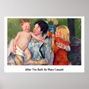 Efter badet av Mary Cassatt Poster