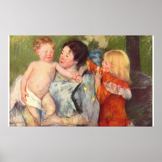 Efter badoljan på målarduk poster (Framsidan)