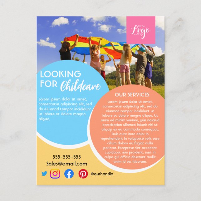 efter barnomsorgsdagsköp i skolan vykort (Framsida)