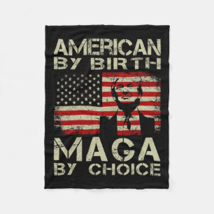 Efter Birth Maga by Choice Pro Trump 2024 US Flagg Fleecefilt