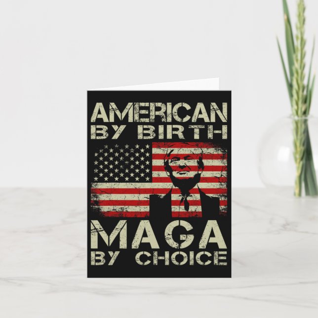 Efter Birth Maga by Choice Pro Trump 2024 US Flagg Kort (Framsida)