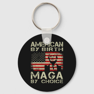 Efter Birth Maga by Choice Pro Trump 2024 US Flagg Nyckelring