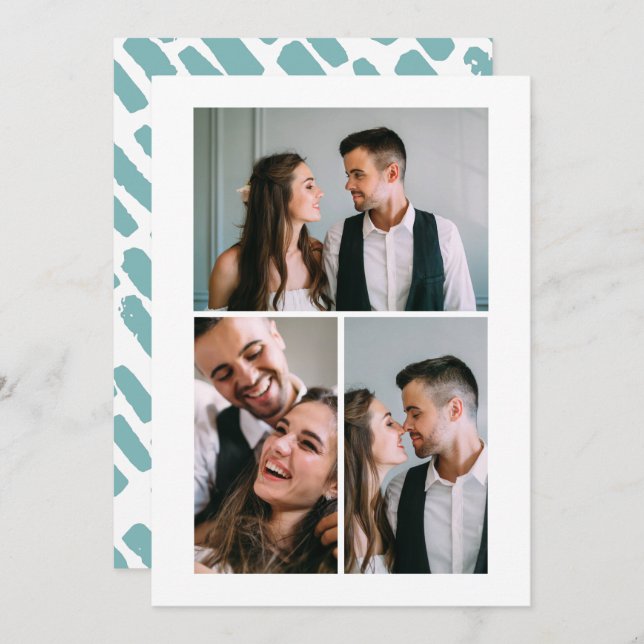 Efter bröllopet Tre Foto Tillkännagivande (Fram/baksida)