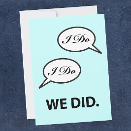 Efter bröllopsfesten Jag gör gör Vi gjorde Bröllop Inbjudningar