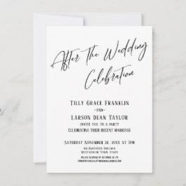 Efter bröllopsfirandet Enkel Elegans Inbjudningar