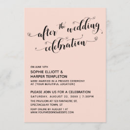 Efter bröllopsfirandet manus Hjärtan rodnar Inbjudningar