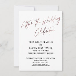 Efter Bröllopsfirandet Slät Guld Elegant Inbjudningar