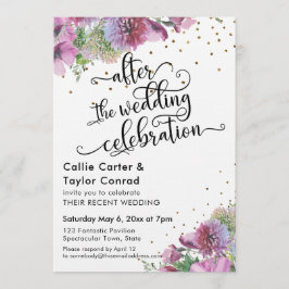 Efter bröllopsfirandet Vildblommor Konfetti Inbjudningar