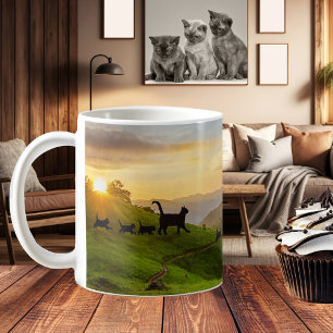 Efter Cat Trail Roligt Family Mugg
