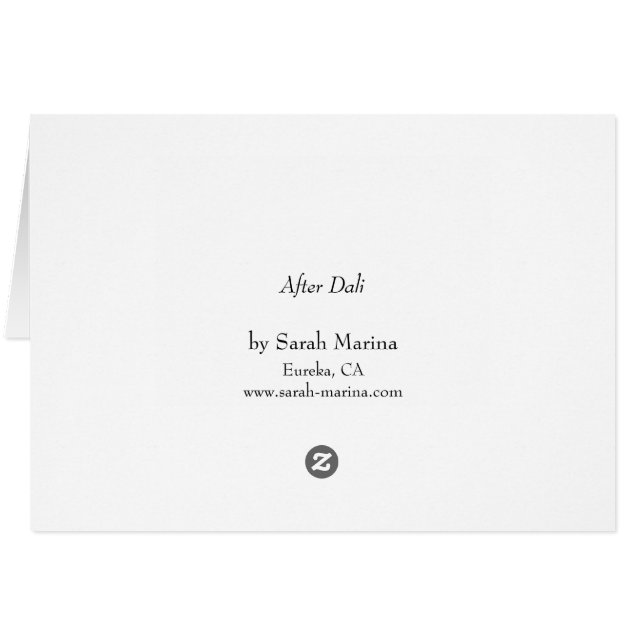 Efter Dali Hälsningskort (Baksidan Horizontal)