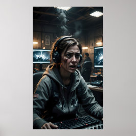 Efter den sista omgången Sårad Gamer Affisch