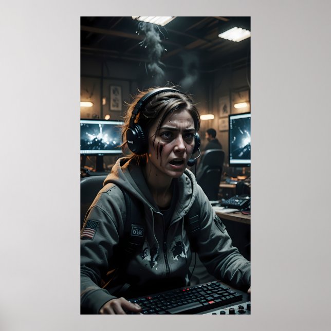 Efter den sista omgången Sårad Gamer Affisch (Framsidan)