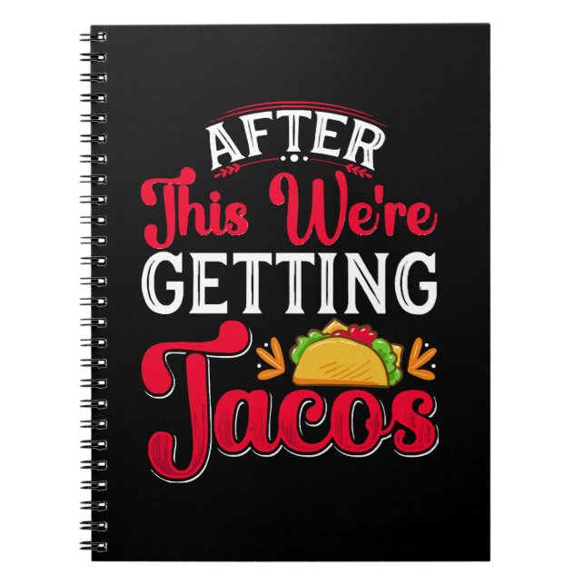 Efter detta ska vi äta tacos anteckningsbok (Framsidan)