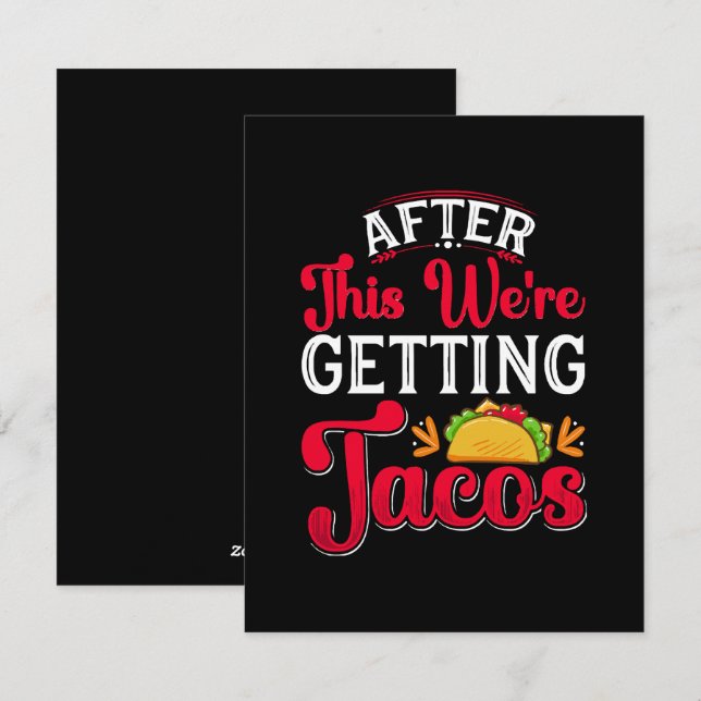 Efter detta ska vi ta tacos julkort (Fram/baksida)