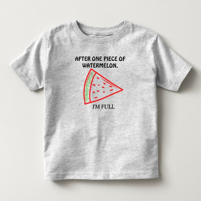 Efter En Bit Vattenmelon Är Jag Full Grå T Shirt (Framsida)