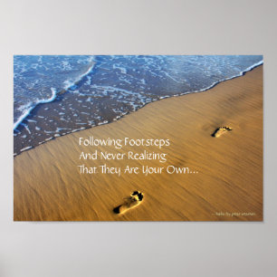 Efter fotsteg Poster Modern Haiku