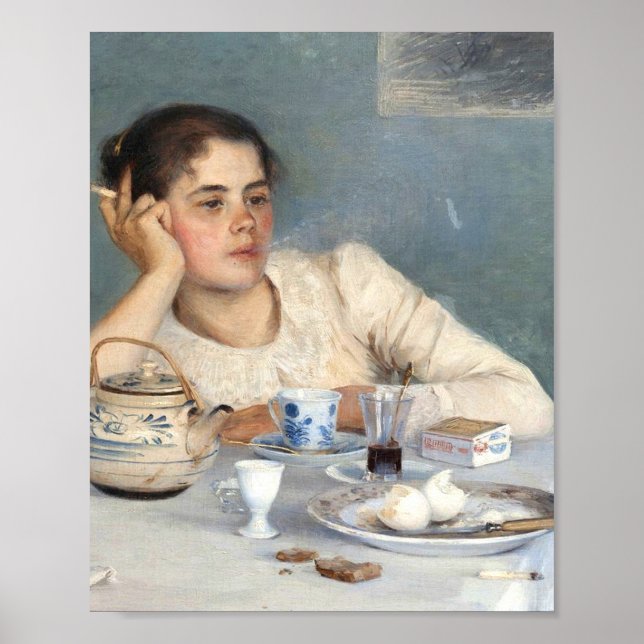 Efter frukost (1890) av Elin Kleopatra Gambogi Poster (Framsidan)