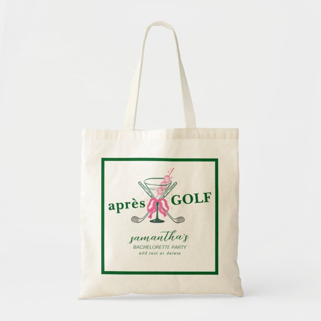 Efter Golf Martini Coquette Bow Möhippa Fest Tygkasse (Framsidan)