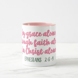 Efter Grace Ensam, genom Faith // Bible Verse Mugg