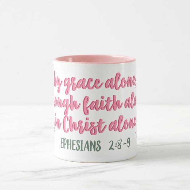 Efter Grace Ensam, genom Faith // Bible Verse Mugg (Center)
