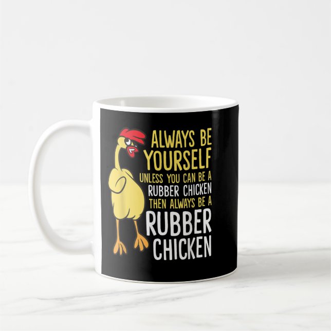 Efter Gud sa att han sa Tada Funny Tupp Chick Kaffemugg (Vänster)