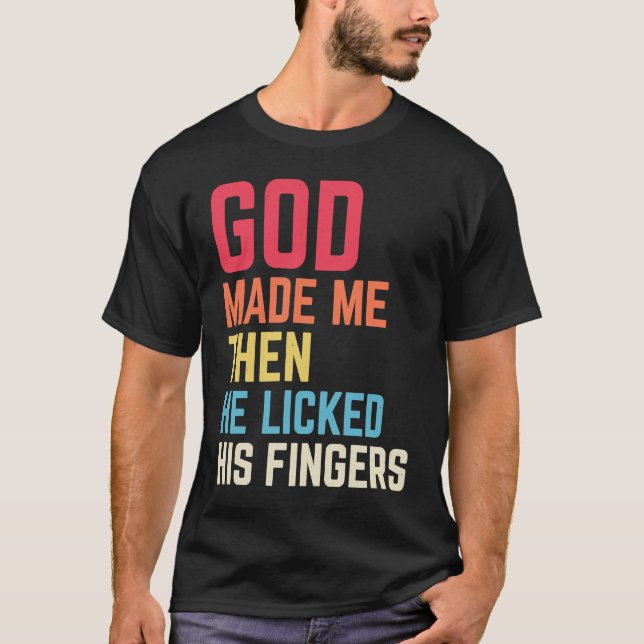 Efter gud sa han för manar kvinnor t shirt (Framsida)