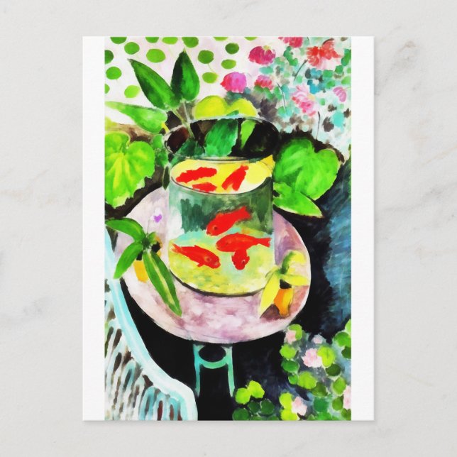 efter Henri Matisse, Goldfish, Digital teckning Helg Vykort (Framsida)