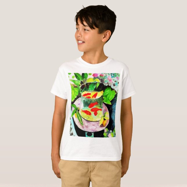 efter Henri Matisse, Goldfish, Digital teckning T Shirt (Hel framsida)