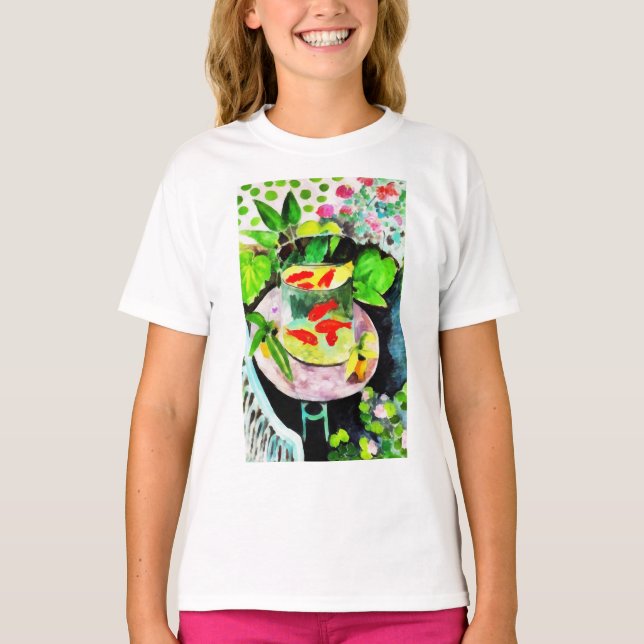 efter Henri Matisse, Goldfish, Digital teckning T Shirt (Framsida)
