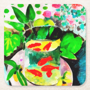 efter Henri Matisse, Goldfish, Digital teckning Underlägg Papper Kvadrat