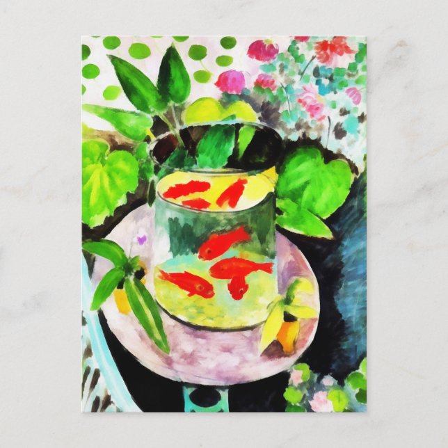 efter Henri Matisse, Goldfish, Digital teckning Vykort (Framsida)
