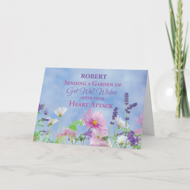 Efter hjärtinfarkten får du bra Wildblommor Kort (Framsida)
