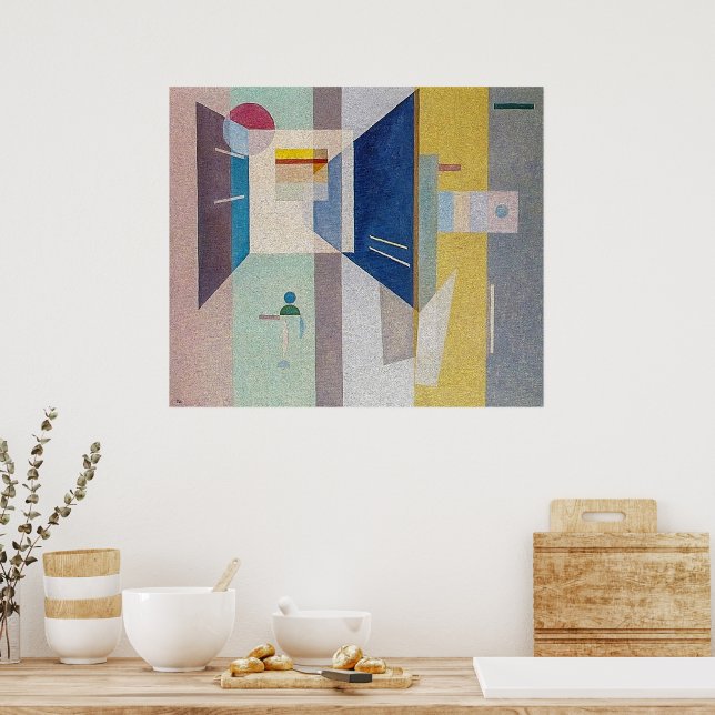 Efter höger - till vänster av Wassily Kandinsky Poster (Kök)