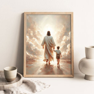 Efter honom, Kristi målning, Jesus och pojke Poster