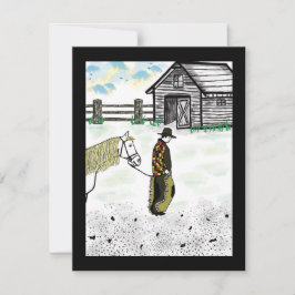 Efter Horse Ride Julkort