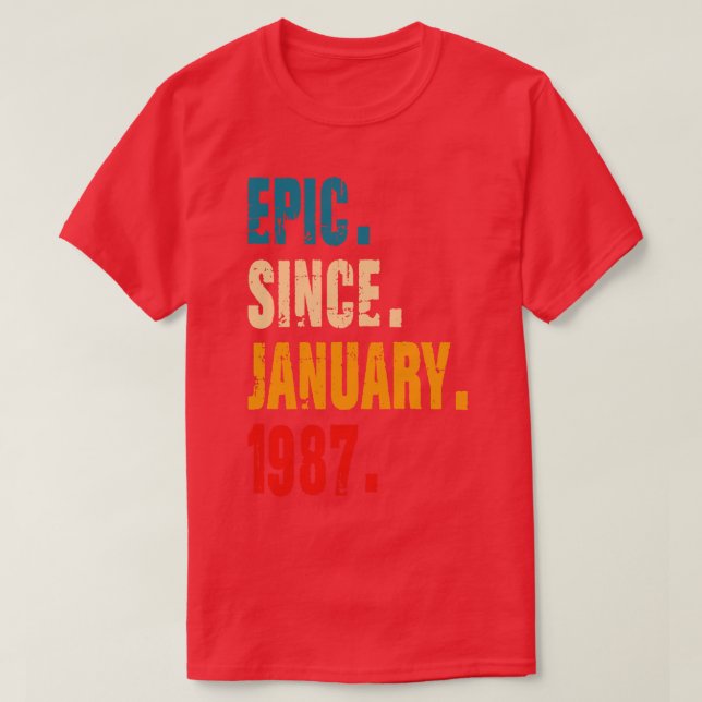 EFTER JANUARI 1987 T SHIRT (Design framsida)