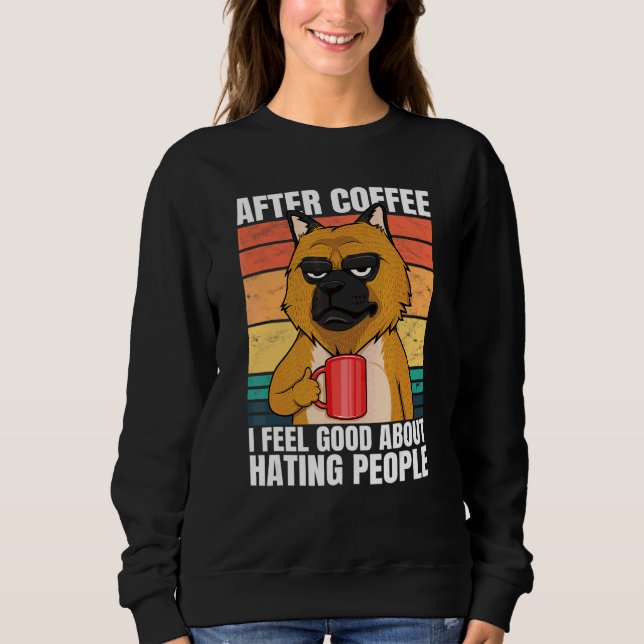 Efter kaffe mår jag bra av att hata människor Germ T Shirt (Framsida)