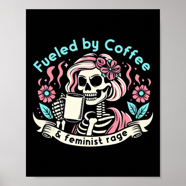 Efter kaffe&stämpel; feministisk lårfeministisk ka poster (Framsidan)