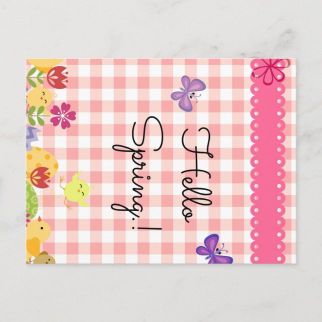 Efter kort-Hej Vår! Vykort (Framsida)