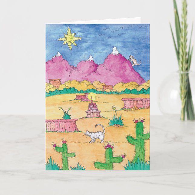 Efter land eller efter hav.. Grattis på födelsedag Kort (Framsida)