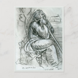 Efter Leonardo da Vinci Självporträtt Vykort