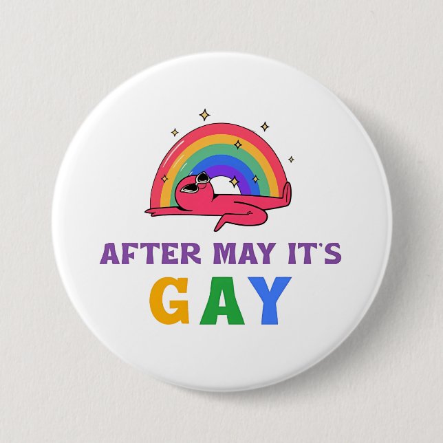 Efter maj månad är det Gay LGBT-Pridet Knapp (Framsida)