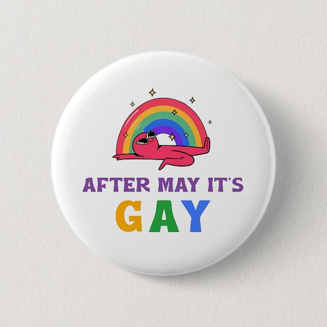 Efter maj månad är det Gay LGBT-Pridet Knapp (Framsida)