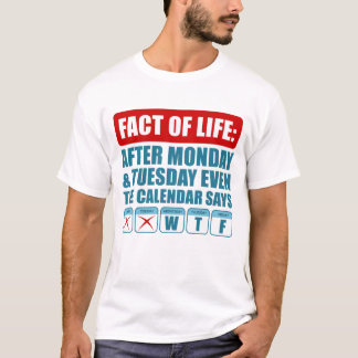 Efter måndag och tisdag säger även kalendern WTF T Shirt