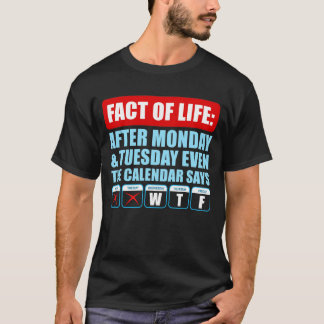 Efter måndag och tisdag säger även kalendern WTF T Shirt
