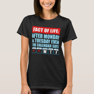 Efter måndag och tisdag säger även kalendern WTF T Shirt
