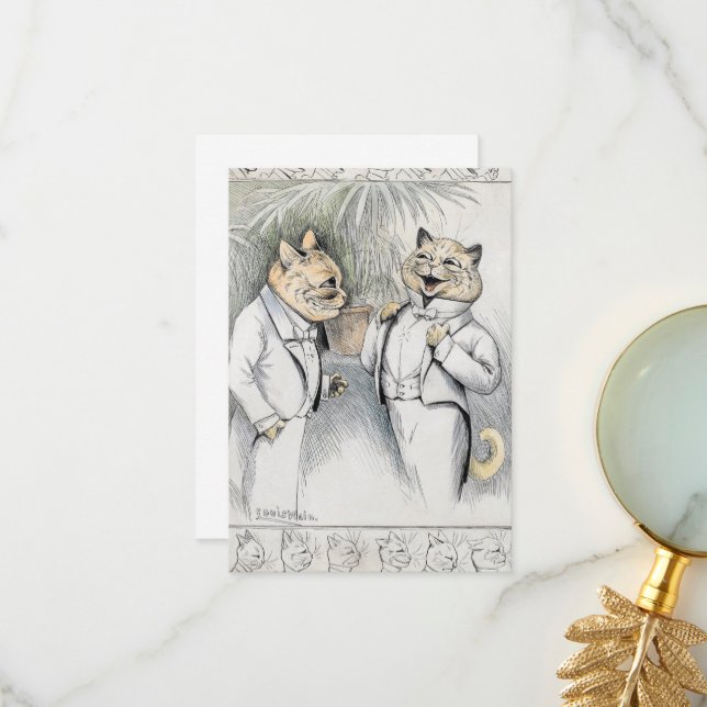 Efter middagens Joke av Louis Wain Tack Kort (Fram/Back In Situ)