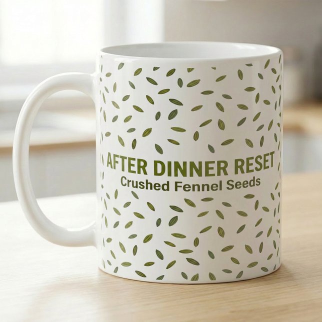 Efter middagsrecept Fennel Frö Konst Kaffemugg (Skapare uppladdad)