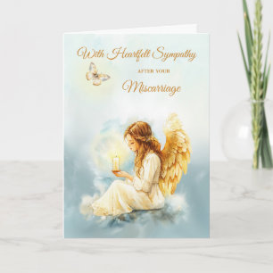 Efter missfall Sympathy Angel Candle Butterfly Kort
